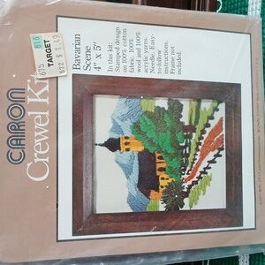 Caron Crewel Kit Bavarian Scene New Church 6099 Moutain Craft Mountain